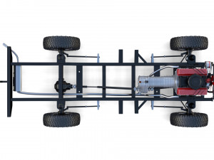 range rover classic with chassis and interior v3 Model 3D