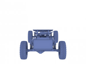 range rover classic with chassis and interior v3 Model 3D