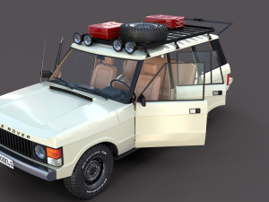 range rover classic with interior v1 3D Модель