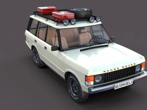 range rover classic with interior v1 3D Model