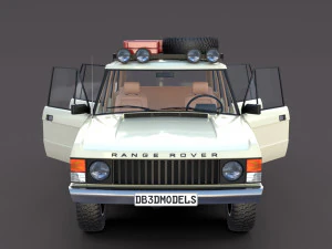 range rover classic with interior v1 3D Model
