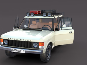 range rover classic with interior v1 3Dモデル