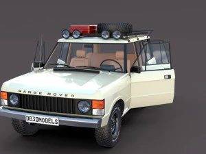 range rover classic with interior v1 3D Model