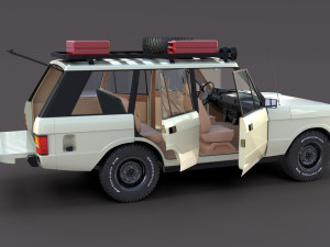 range rover classic with interior v1 3Dモデル