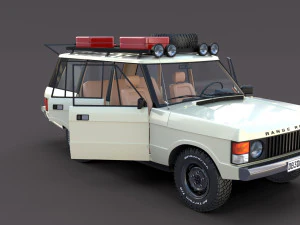 range rover classic with interior v1 3D Model
