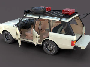 range rover classic with interior v1 3D Model