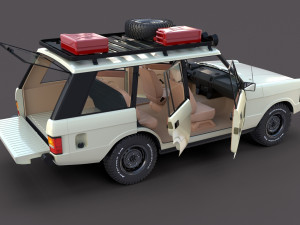 range rover classic with interior v1 3Dモデル