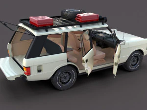 range rover classic with interior v1 3D Model
