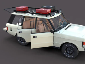 range rover classic with interior v1 3D Model