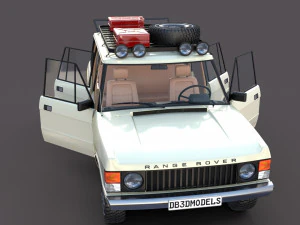 range rover classic with interior v1 3D Model