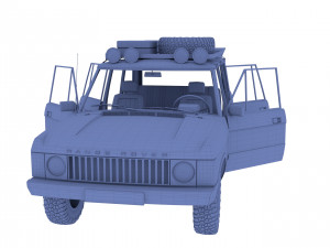 range rover classic with interior v1 3Dモデル