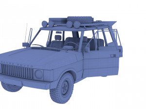 range rover classic with interior v1 3Dモデル