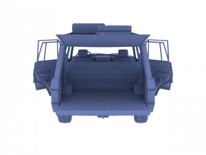 range rover classic with interior v1 3D Model