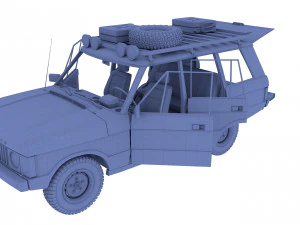range rover classic with interior v1 3D Model