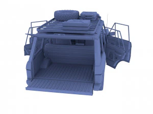 range rover classic with interior v1 3D Model