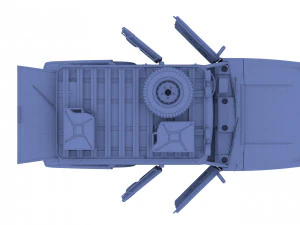 range rover classic with interior v1 3D Model