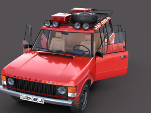 range rover classic with interior v2 3D Model
