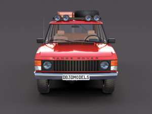 range rover classic with interior v2 Modèle 3D