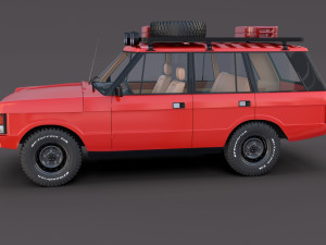 range rover classic with interior v2 Modèle 3D