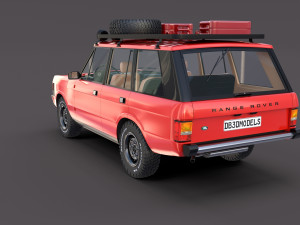 range rover classic with interior v2 Modèle 3D