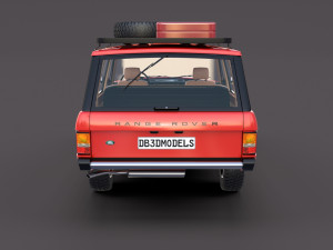range rover classic with interior v2 Modèle 3D