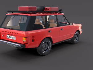 range rover classic with interior v2 Modèle 3D