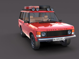 range rover classic with interior v2 Modèle 3D