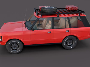 range rover classic with interior v2 Modèle 3D