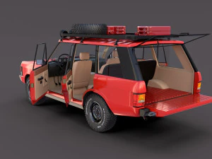 Range Rover Classic с салоном v2 3D Модель