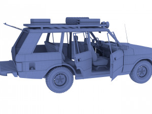 range rover classic with interior v2 Modèle 3D