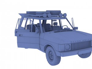 range rover classic with interior v2 Modèle 3D