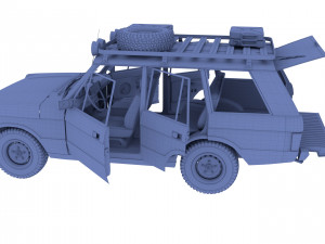 range rover classic with interior v2 Modèle 3D