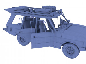 range rover classic with interior v2 Modèle 3D
