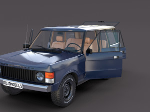 range rover classic with interior v3 3D Model