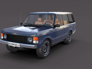 range rover classic with interior v3 3D Model