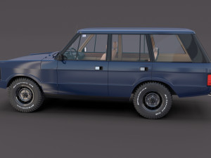 range rover classic with interior v3 3D Model