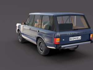 range rover classic with interior v3 3D Model