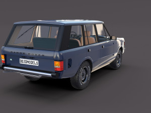 range rover classic with interior v3 3D Model