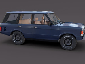 range rover classic with interior v3 3D Model