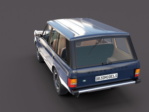 range rover classic with interior v3 3D Model