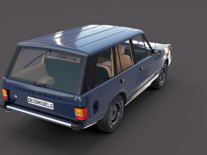range rover classic with interior v3 3D Model