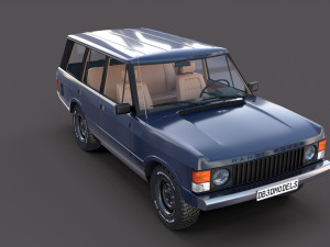 range rover classic with interior v3 3D Model