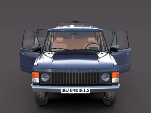 range rover classic with interior v3 3D Model