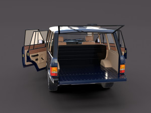 range rover classic with interior v3 3D Model