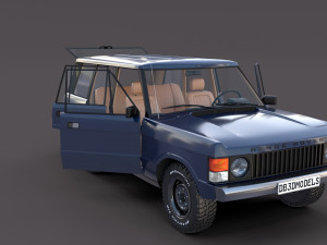 range rover classic with interior v3 3D Model