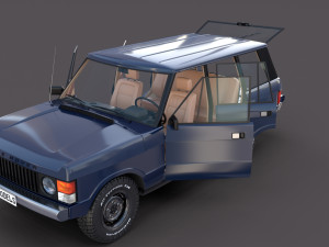 range rover classic with interior v3 3D Model