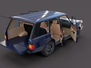 range rover classic with interior v3 3D Model