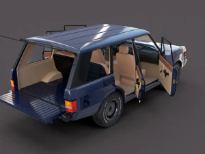 Range Rover Classic с салоном v3 3D Модель