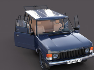 range rover classic with interior v3 3D Model