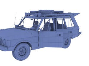 range rover classic with interior v3 3D Model